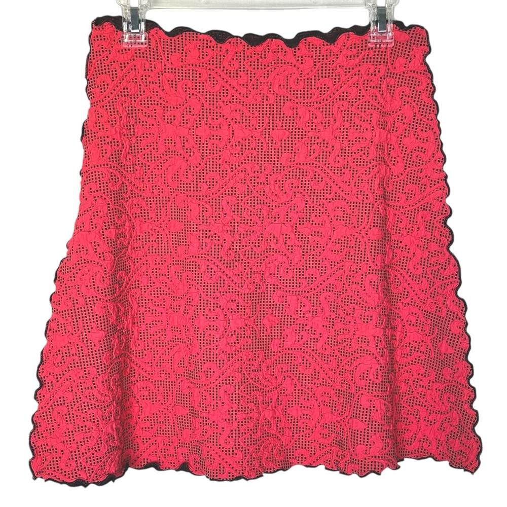 Haystacks Jacquard Hot Pink Skirt Women’s Medium Swirl CLOSEOUT